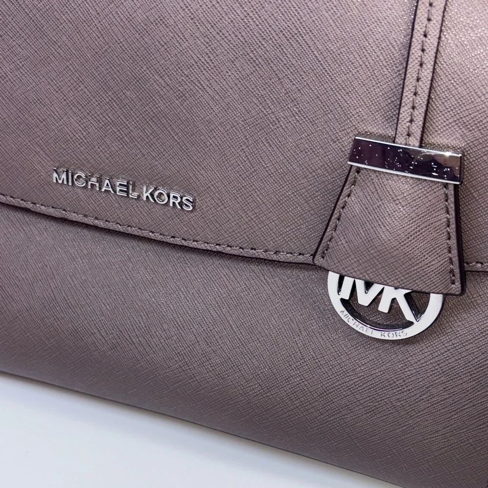 Michael Kors Medium Ava Saffiano Leather Satchel